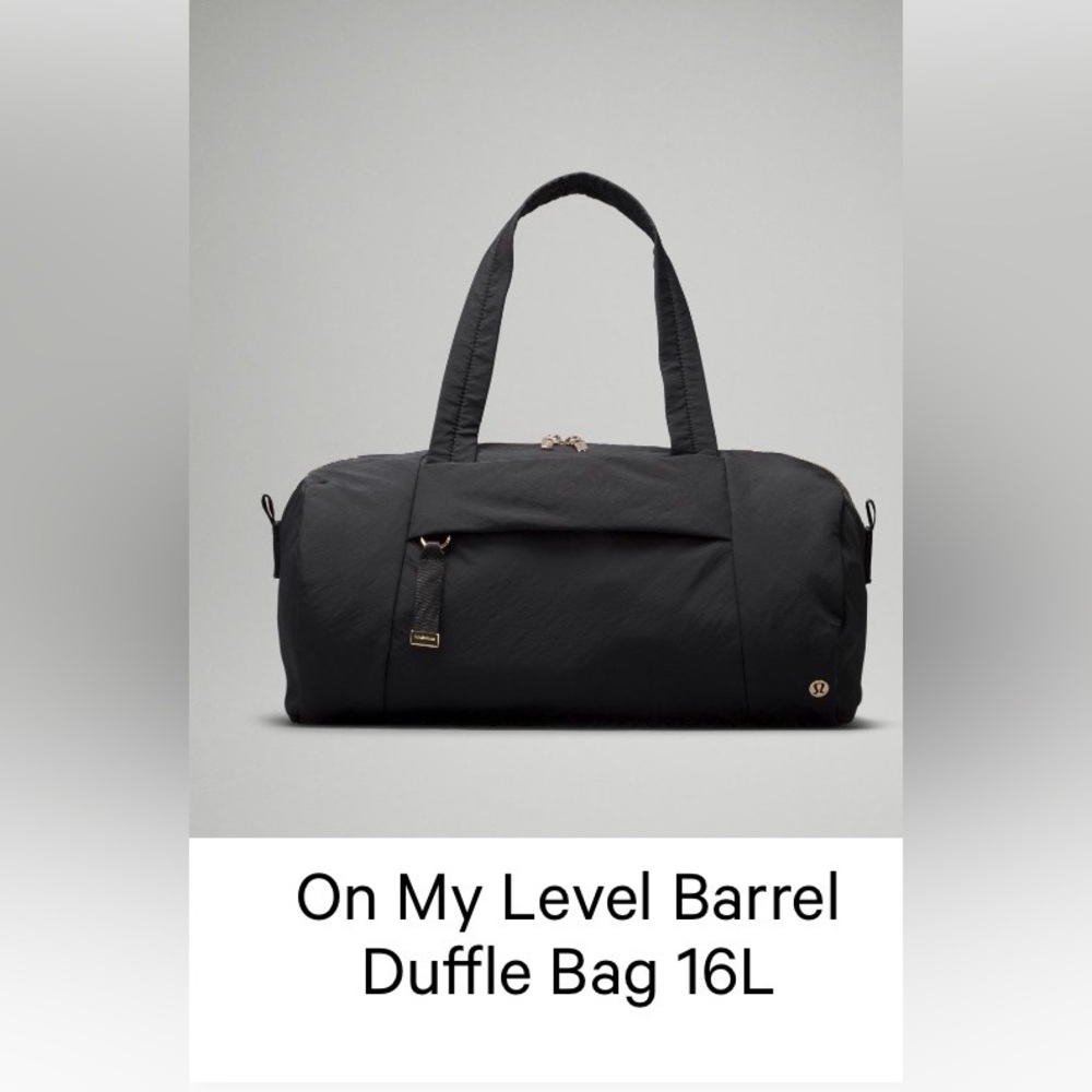 lululemon athletica On My Level Black Duffel Bag